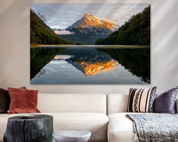 Reflet alpin de la montagne