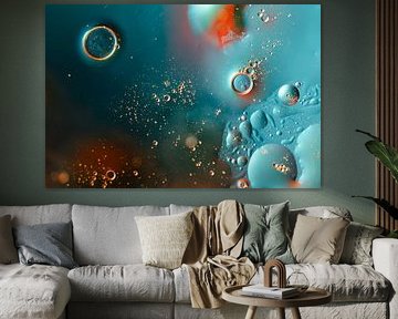 Fluss von Licht und Farbe (Abstraktes Makrofoto)