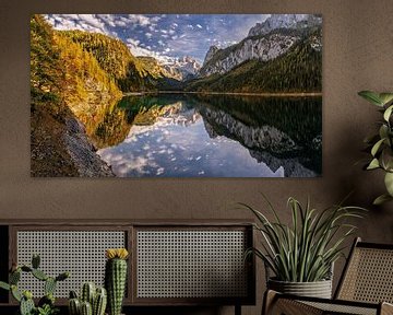 Herbst am Gosausee und Dachsteingletscher