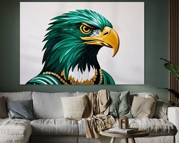 Modern painting of eagle by Art & Soul Creations