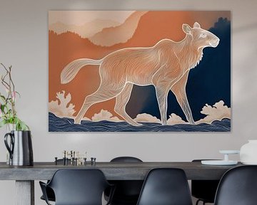 Animal dans un paysage minimaliste sur Art & Soul Creations