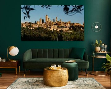 Panorama uitzicht San Gimignano Italië van Martijn Jebbink Fotografie