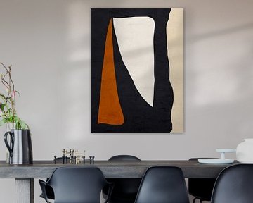 Organische abstracte kunst - zwart-witte tinten