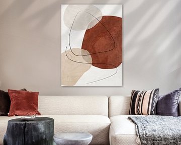 Organische abstracte kunst - aardse tinten