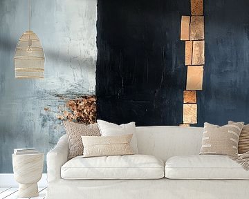 Texturierte Dualität (3) von Japandi Art Studio