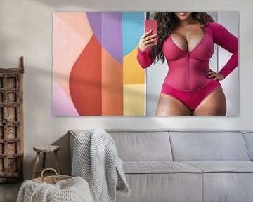 Influencer neemt een selfie van Frank Heinz