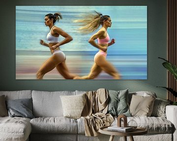 Two determined athletes by Frank Heinz