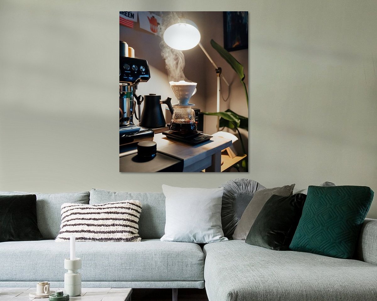 Voorbeeld van het werk in een kamer