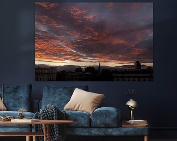 Zonsondergang panorama Mulhouse