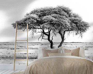 Lonely tree in black and white | Landscape Nature Photography by Monique Tekstra-van Lochem