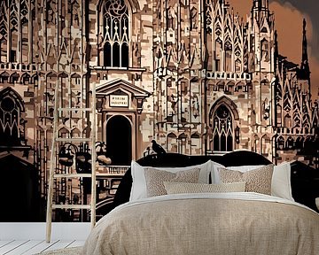 Gotische kathedraalgevel van de Duomo van Milaan van Sergio Pazzano