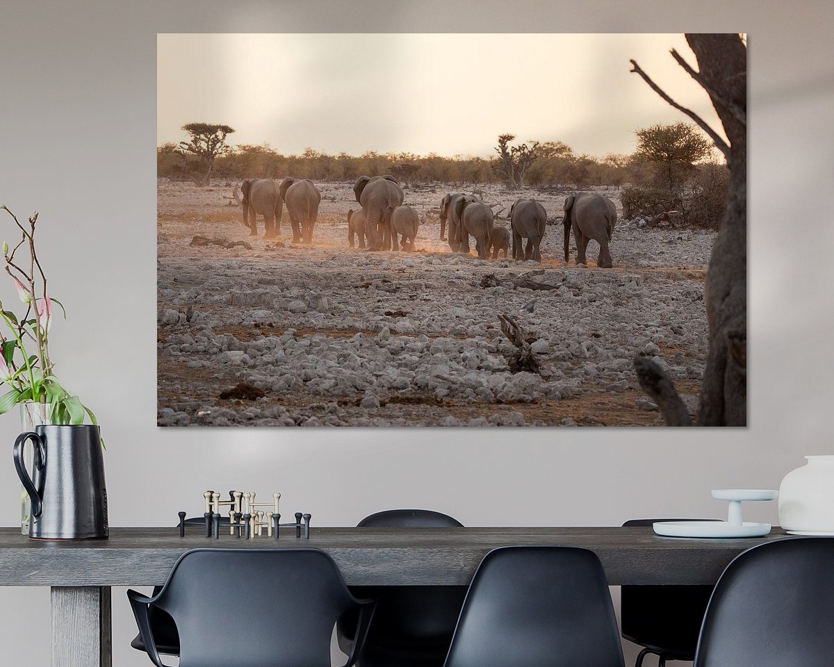 Voorbeeld van het werk in een kamer