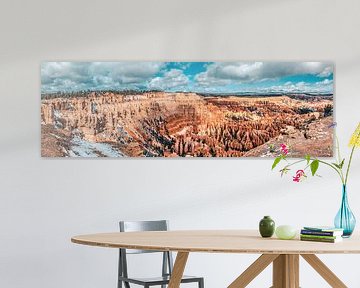 Panorama von Amphitheater, Bryce Canyon, Utah von Rietje Bulthuis