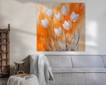 White tulips by Black Coffee