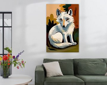 Vossenschildering met zachte kleuren van Art & Soul Creations