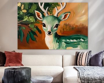 Hert in herfstachtige kleuren van Art & Soul Creations