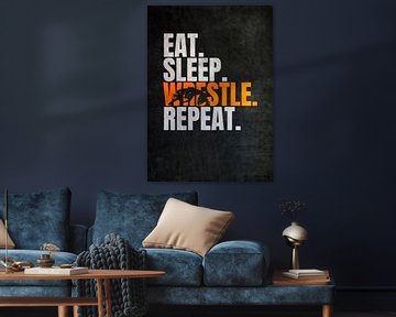 Eten Slapen Worstelen Herhalen van Quotes Motivation