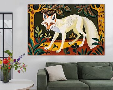 Schilderij van vos en natuur van Art & Soul Creations