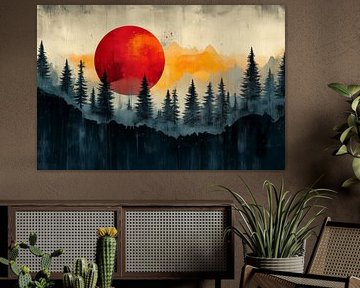 Sunset in the Misty Mountains