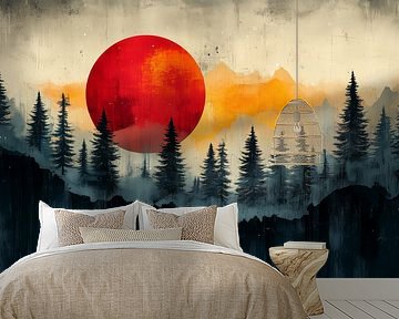 Zonsondergang in de Mistige Bergen