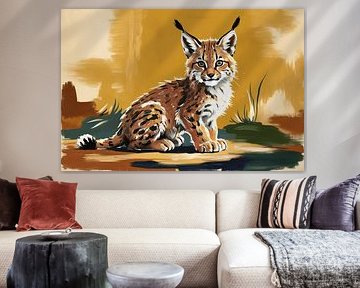 Peinture réaliste d'un lynx sur Art & Soul Creations