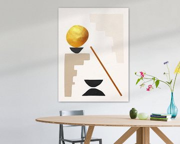 Organische abstracte kunst - aardse tinten