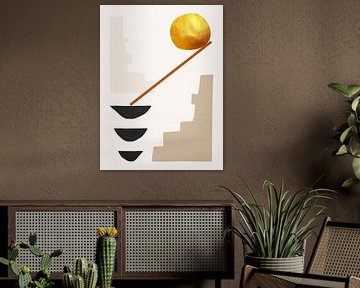 Organische abstracte kunst - aardse tinten