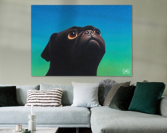 Voorbeeld van het werk in een kamer