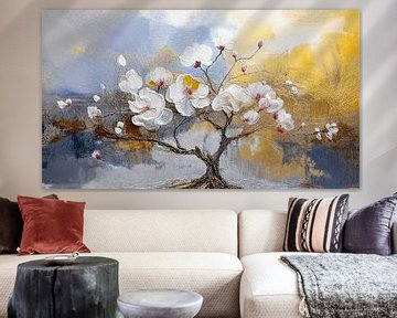 Fantasy schilderij:  Boom met Lente bloesem van Studio Pieternel