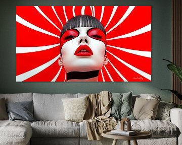 Rode straling - Pop Art Portret