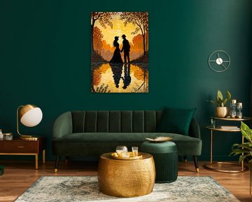 Romantisch Paar Silhouet 2 van MIROKKU