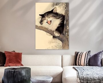 Schattige kat op tak van MIROKKU