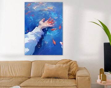La main sur l'eau