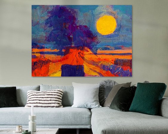 Voorbeeld van het werk in een kamer