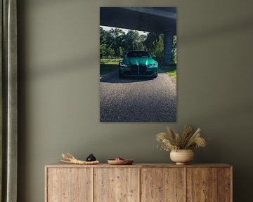Green BMW M3 G80 in a Peaceful, Forest Setting by Sebastiaan van 't Hoog