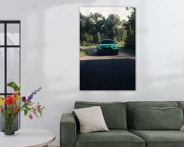 Green BMW M3 G80 in a Peaceful, Forest Setting by Sebastiaan van 't Hoog