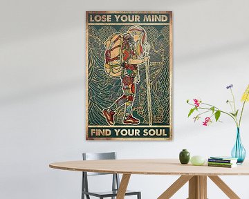 Vintage Hippie Girl Lose Your Mind Find Your Soul