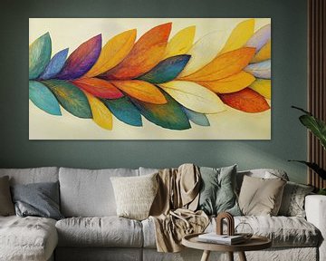 Kleurig abstract blad van Bert Nijholt
