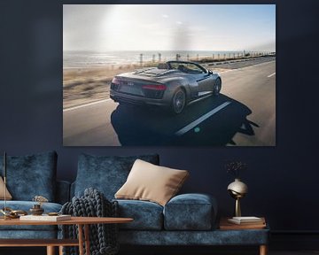 Audi R8 V10 met een Prachtig Zeezicht op de Achtergrond van Sebastiaan van 't Hoog