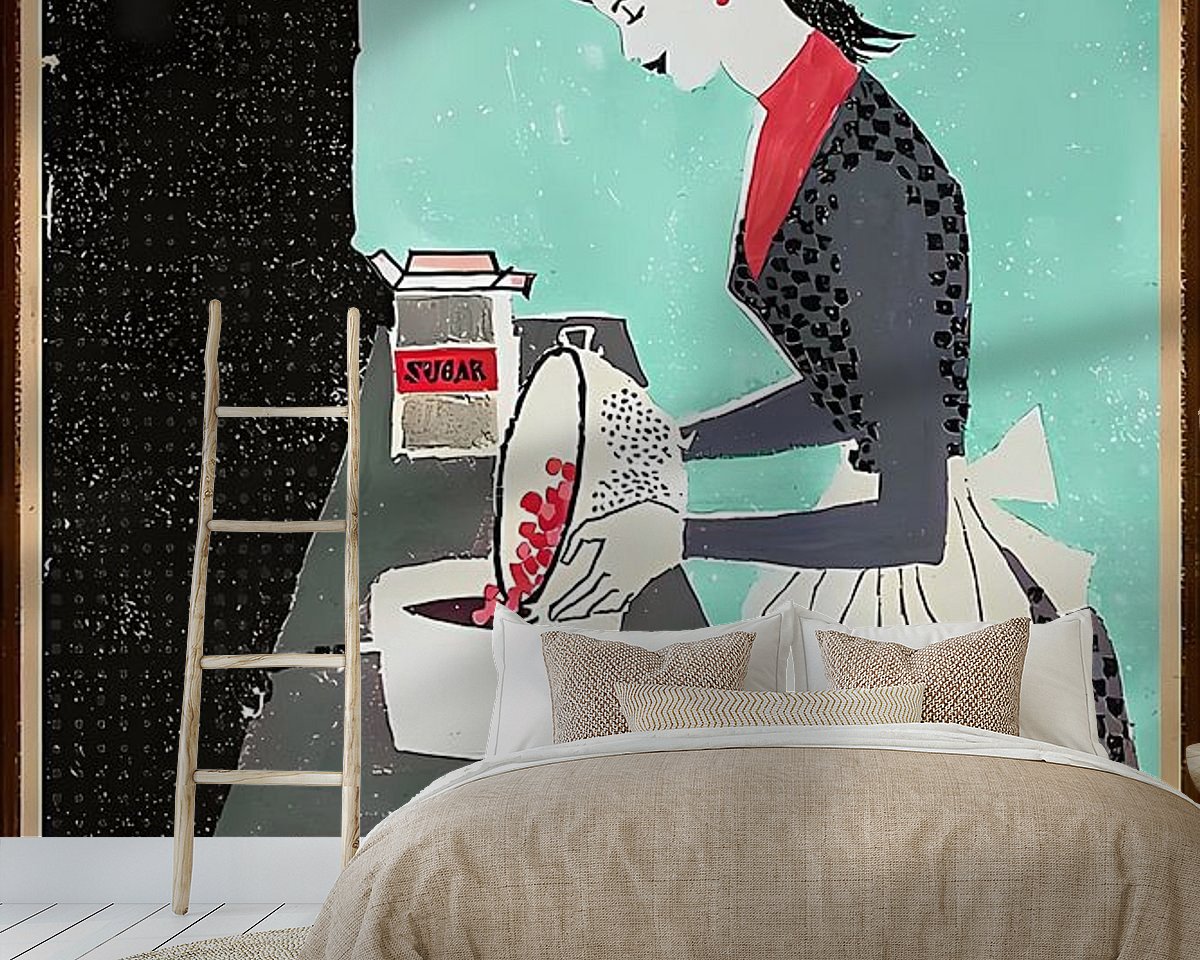 Voorbeeld van het werk in een kamer