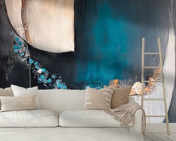 Feeling Blue, modern en abstract van Japandi Art Studio