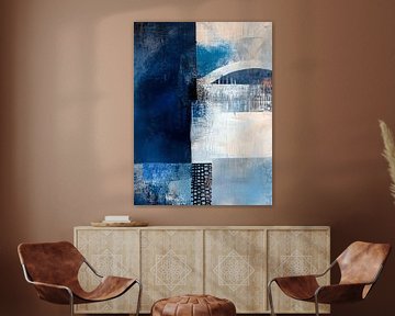 Feeling Blue, modern en abstract van Japandi Art Studio