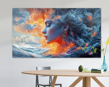 Femme aux cheveux de feu sur Frank Heinz