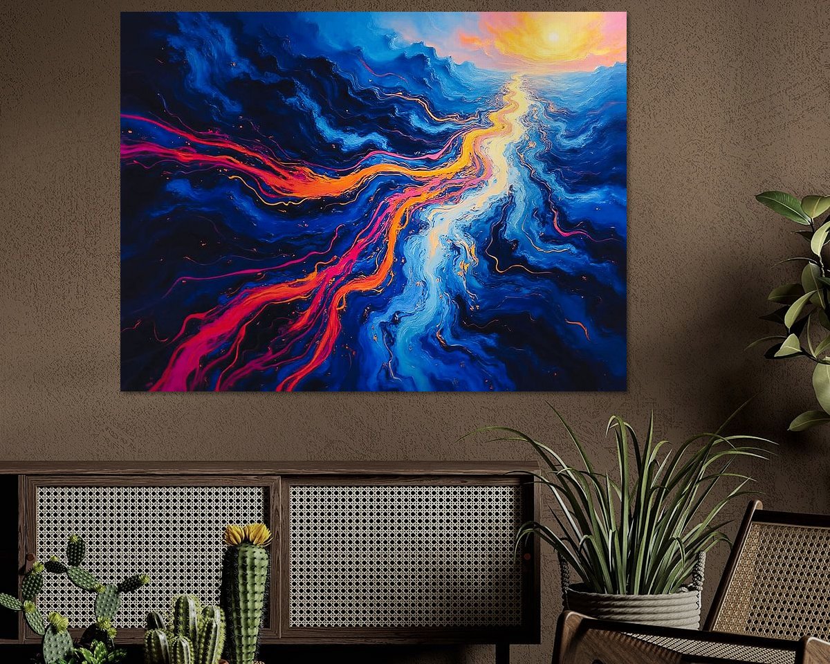 Voorbeeld van het werk in een kamer