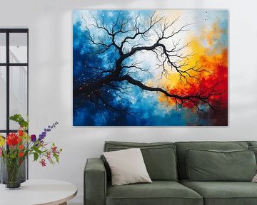 Abstract beeld van een boom - abstracte kunst 4