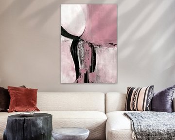 roze zwart abstract van Ela Szczepaniak