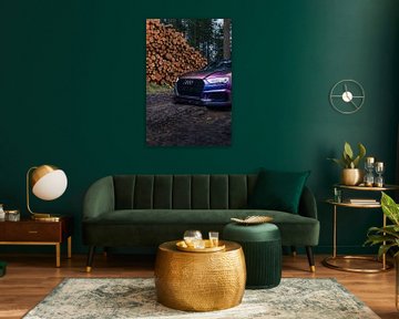Audi RS3 in het Bos – Moderne Auto in Natuurlijke Omgeving van Sebastiaan van 't Hoog