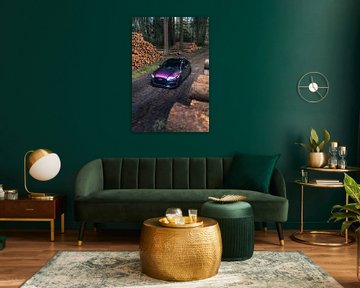 Audi RS3 in het Bos – Moderne Auto in Natuurlijke Omgeving van Sebastiaan van 't Hoog