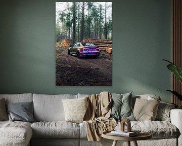 Audi RS3 in het Bos – Moderne Auto in Natuurlijke Omgeving van Sebastiaan van 't Hoog
