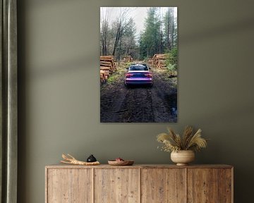 Audi RS3 in het Bos – Moderne Auto in Natuurlijke Omgeving van Sebastiaan van 't Hoog